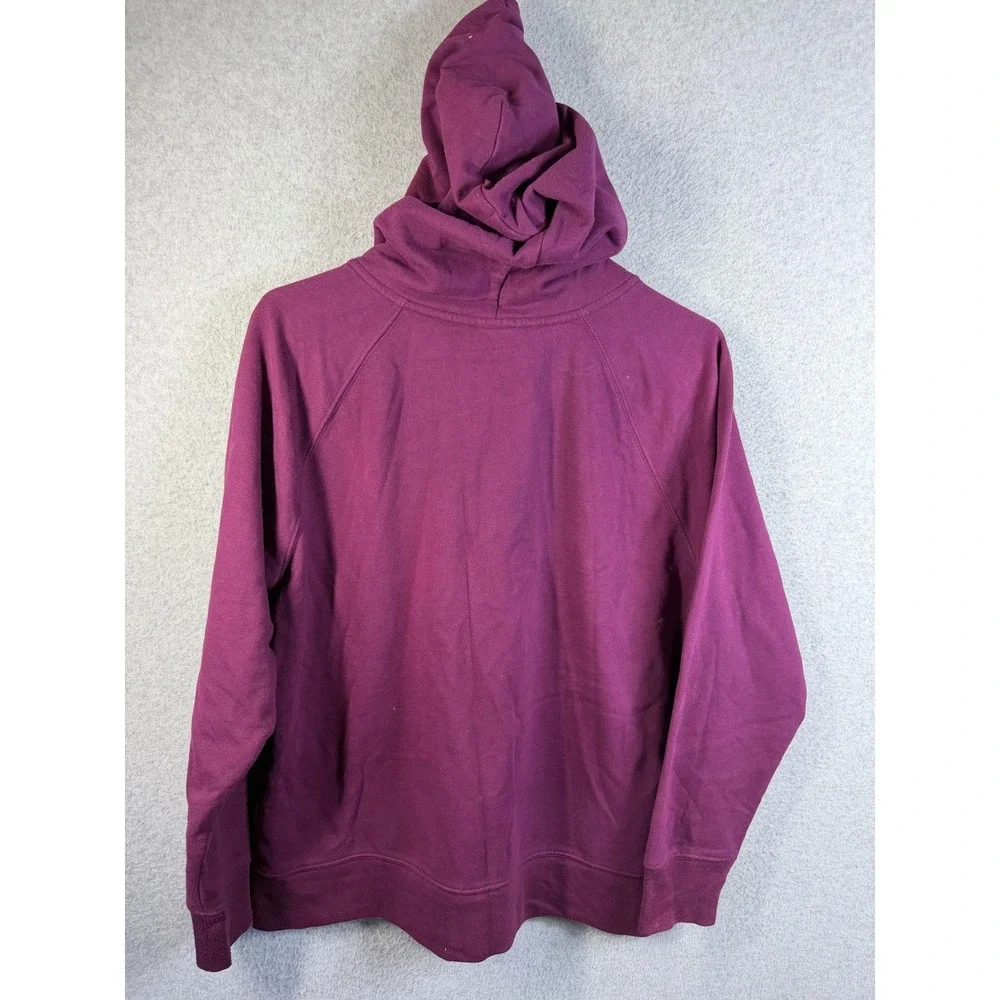 Gap Hoodie Women's Large Purple Full Zip Fleece Hooded Graphic Logo Sweatshirt